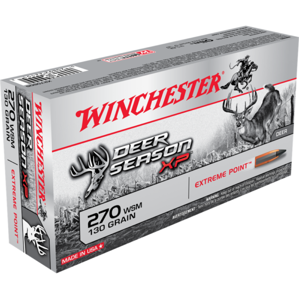 Winchester Deer Season XP Rifle Ammunition 270 WSM 130 gr. PT 3275 fps 20/ct