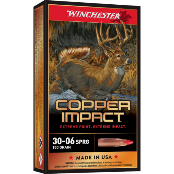 Winchester Copper Impact Rifle Ammunition 30-06 SPRG 150 gr. BT 2920 fps 20/ct