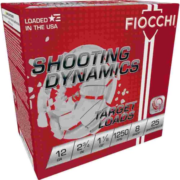 Fiocchi Exacta Fast Shooting Dynamics Shotshells 12ga 2-3/4 in 1-1/8oz 1250 fps #8 25/ct