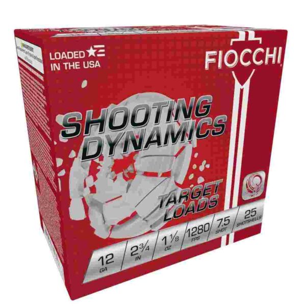 Fiocchi Shooting Dynamics Shotshells 12 ga 2-3/4" 1-1/8oz 1280 fps #7.5 25/ct