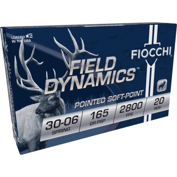 Fiocchi Field Dynamics Rifle Ammunition .30-06 Sprg 165 gr  PSP 2800 fps 20/ct