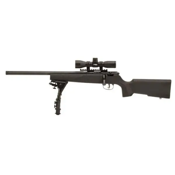 Savage Rascal Series Left Hand Target XP Rifle .22 LR Single Shot 16" Barrel Synthetic Stock-Black Scope and Bi-pod