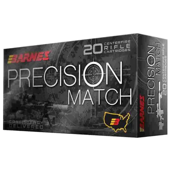 Barnes Precision Match Rifle Ammunition .338 Lapua Mag 300 gr OTM BT  20/box