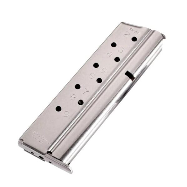 Chip McCormick Custom Match Grade Full Size 1911 Handgun Magazine Stainless Steel 9mm Luger 9/rd