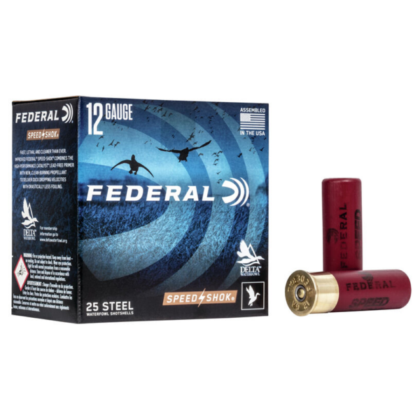 FEDERAL SPEED-SHOK HIGH VELOCITY STEEL 12GA 3" 1-1/4OZ BBB AMMO 25RD