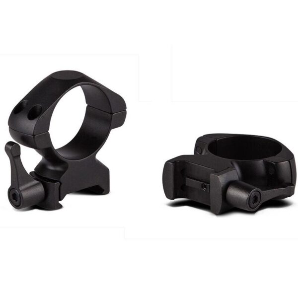 Konus 2-Piece Steel Riflescope Rings With Quick Release Lever 1" Medium - Matte Black