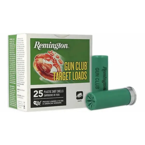 Remington Gun Club Target Load 12 ga 2 3/4" 2 3/4 dr 1 1/8 oz #8 1145 fps 25/ct