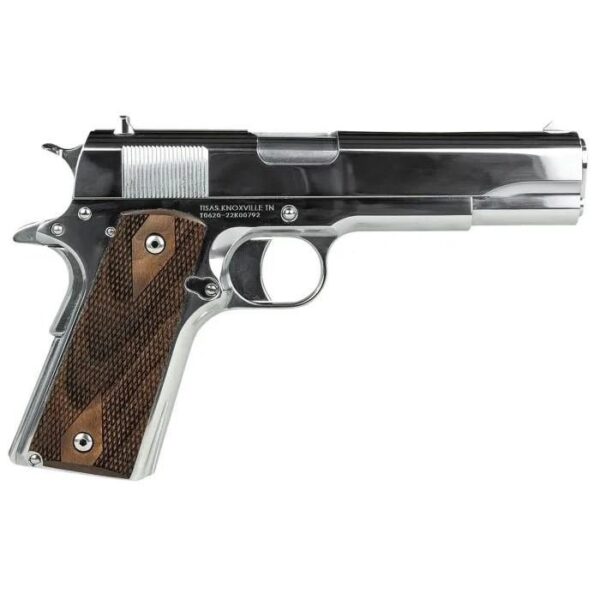 SDS Imports Tisas 1911A1 Regulator Handgun 38 Super or 9mm Luger 9rd Magazines(both Calibers) 5" Barrels Chrome Finish with Wood Grips