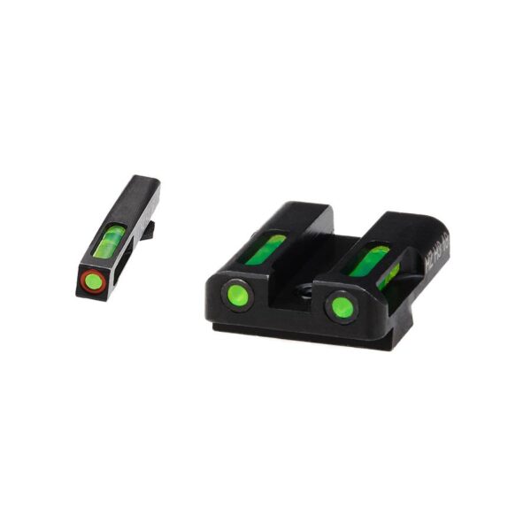 HIVIZ LiteWave H3 sight Green LitePipe/orange front ring fits Glock Models Chambered in 9mm Luger 40 S&W and .357 Sig