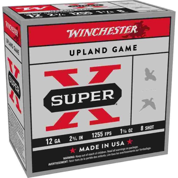 Winchester Super-X Heavy Game Shotshells 12 ga 2-3/4" 1-1/8 oz 1255 fps #8 25/ct