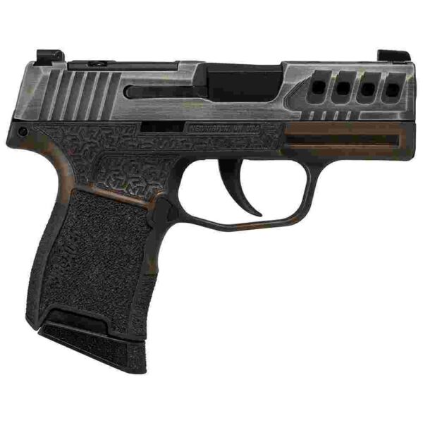 Sig Sauer P365 "Gold Bug"Distressed Gray/Brown OR Handgun 9mm Luger 10rd Magazines(2) 3.1" Barrel X-RAY 3 Sights Manual Safety