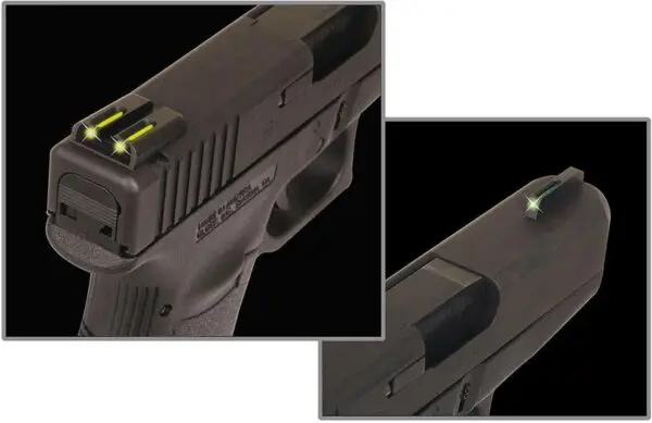 Truglo TFO Tritium/Fiber-Optic Day/Night Sights Fits Novak 1911 .270/.450 Front Green/Rear Yellow