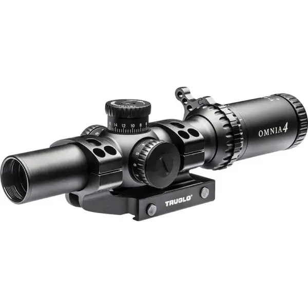 Truglo OMNIA4 Tactical Scope - 1-4x24mm 30mm Illum All Purpose Tactical Reticle (A.P.T.R.) Black Matte