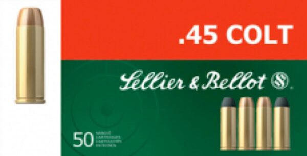 Sellier & Bellot Pistol & Revolver Ammo .45 Long Colt 250 gr LFN 50/Box