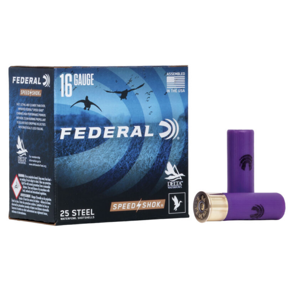 FEDERAL SPEED-SHOK HIGH VELOCITY STEEL 16GA 2-3/4" 15/16OZ 2 AMMO 25RD