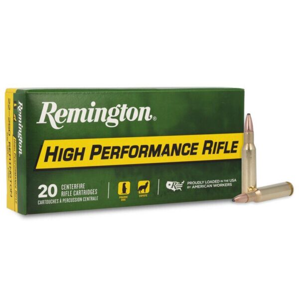 Remington Rifle Ammunition .22-250 Rem 55 gr PSP 3680 fps 20/ct