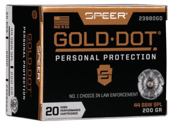 Speer Gold Dot Handgun Ammunition .44 SPL 200 gr HP 875 fps 20/ct