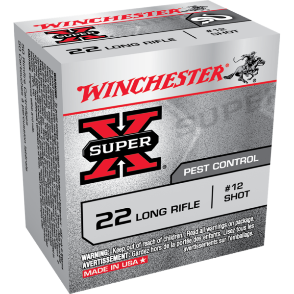 Winchester Super-X Shotshell Rimfire Ammunition .22 LR 25 gr. #12 50/ct