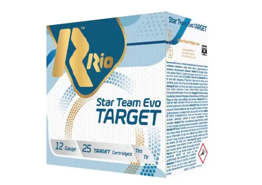 Rio Star Team Target 24 Light 12ga 2.75 inch Shotgun Shells Low Recoil - #7.5 | 7/8 oz. | 1200 fps | 25rd Box