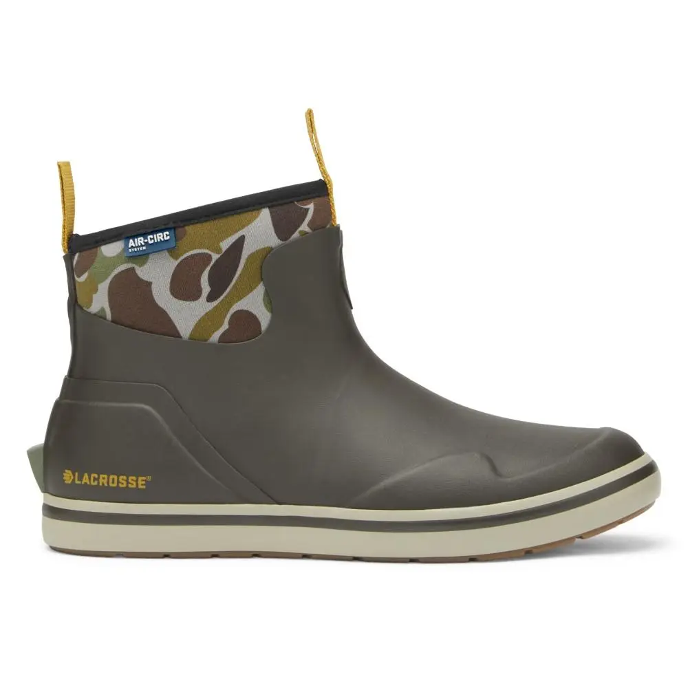 LaCrosse Mens Alpha Deck Boot 6" Olive/Camo Size 11