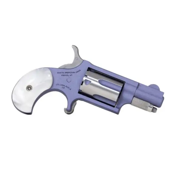 NAA 22 LR Orchid Mini Revolver .22 LR 5rd Capacity 1.13" Barrel Orchid Cerakote Frame w/ Pearl Birds Head Grip
