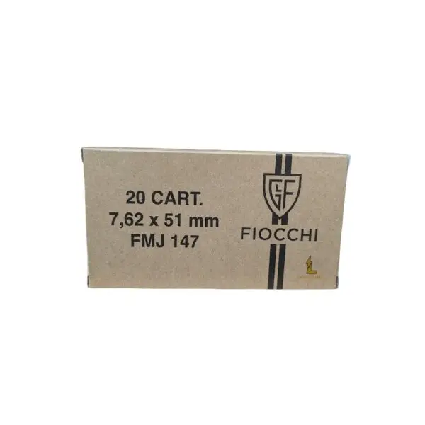 Fiocchi Range Dynamics Rifle Ammunition 7.62x51mm 147gr FMJ 20/ct
