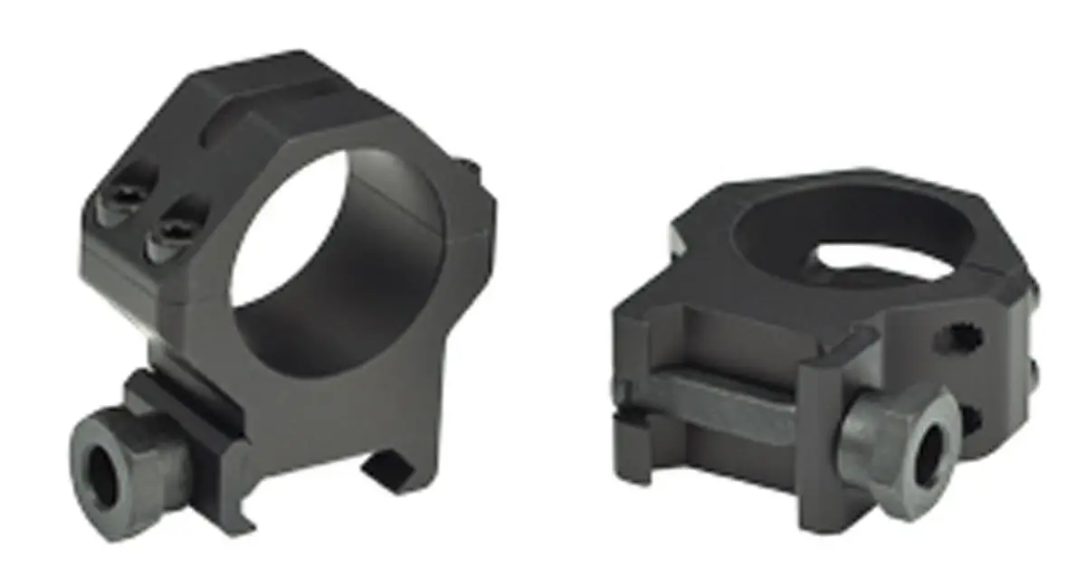 Weaver 4-Hole Tactical Picatinny Aluminum Scope Rings - Matte - 1" Medium
