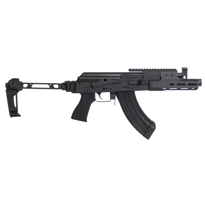 Century Arms Draco Tactical Pistol - Black | 7.62X39 | 7.5" | 30RD Mag | SI Folding Brace | Linear Compensator | Integrated Picatinny Rail
