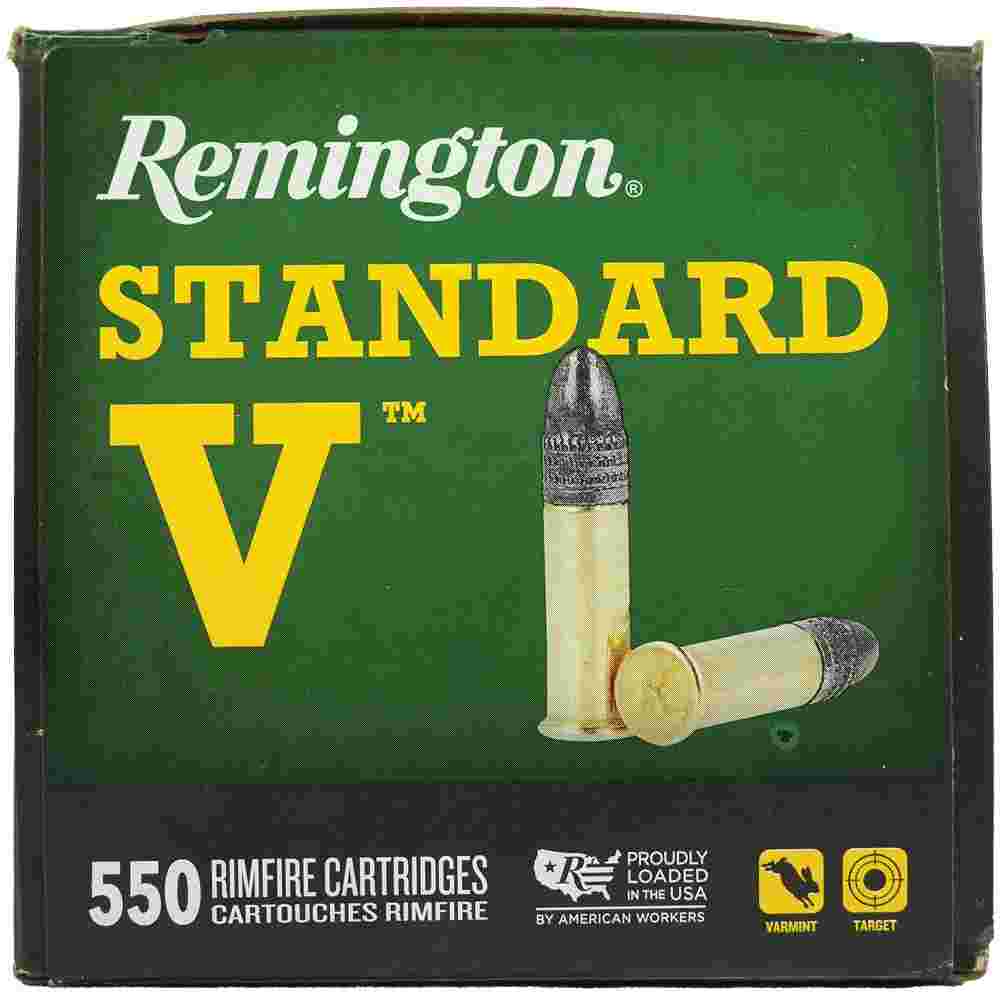 Remington Standard Velocity Rimfire Ammunition .22LR 36gr LRN 1080 fps 550/ct