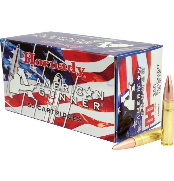 Hornady American Gunner Bulk Rifle Ammuntiton .300 AAC Blackout 125 gr HP 50/ct