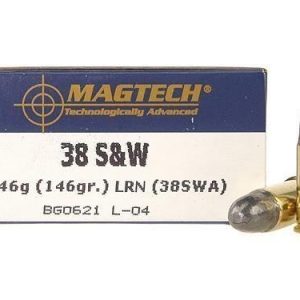 MagTech Handgun Ammunition .38 S&W 146 gr LRN 686 fps 50/box